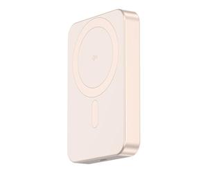DECODED Wireless Power Bank, 10,000mAh, Qi2 Certified Ultra-Fast 15W, MagSafe Compatible Portable Charger, Magnetic Battery Pack for iPhone Air/17/16/15 Series, USB-C Cable Included, Gold