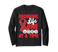Decoding Life One Word at a Time Dyslexia Awareness Long Sleeve T-Shirt