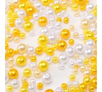 Decoendiy 100g Colorful Large Hole Imitation Pearl Beads - 4-10mm Mix Sizes ABS Loose Spacer Beads for DIY Bracelet, Necklace, Earring & Jewelry Making (#6)
