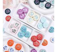 Decoendiy 10Pcs Flat Round Ceramic Beads, Colorful Antique Glazed Porcelain Spacer Beads with Small Birds Pattern, Handmade Craft Beading Kit for DIY Jewelry Making Supplies Bracelets Necklace (#2)