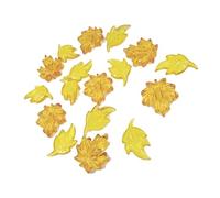 Decoendiy 200Pcs Acrylic Maple Leaf Beads,Autumn Yellow Acrylic Leaf Maple Leaves Charm,Loose Spacer Beads for Jewelry Making DIY Necklace Earring Decoration