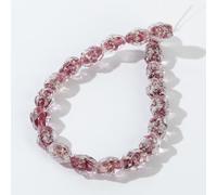 Decoendiy 20Pcs Luminous Lampwork Glass Beads - Handmade Glow in The Dark Round Loose Beads with Colored Foil, European Firefly Style for Jewelry Making Bracelet Necklace Crafts (6)