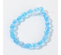 Decoendiy 20Pcs Luminous Lampwork Glass Beads - Handmade Glow in The Dark Round Loose Beads with Colored Foil, European Firefly Style for Jewelry Making Bracelet Necklace Crafts (#3)