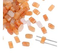 Decoendiy 20Pcs Vintage Tila Beads 5 * 2mm,Tiny Glass Beads,Rectangle Tila Beads,2-Hole Glass Seed Beads,Flat Back Beads,29 Colors Square Beads,Loose Spacer Beads for Jewelry Bracelet Making (13)