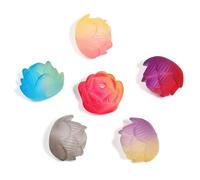 Decoendiy 25Pcs 3D gradient Lotus Acrylic Beads Bulk Miniature Summer Flower Spacer Beads for Bracelets Necklaces,Jewelry Making DIY Crafts Charms,Beaded Pens.