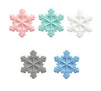 Decoendiy 30Pcs Silicone Focal Beads, Snowflake Shaped Beads, Winter Christmas Flower Beads, Loose Silicone Spacer Beads, for Adults Jewelry Making DIY Bracelets Crafts Supplies (Mix)