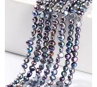 Decoendiy 40PCS Black Freshwater Natural Genuine Pearl Beads -Baroque Irregular Cultured Pearls with Holes Spacer Summer Loose Beads for DIY Jewelry Making, Necklaces, Earrings & Beginner Crafts