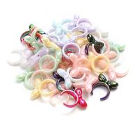 Decoendiy 50Pcs Hair Band Focal Beads for Pens,Acrylic Bowknot Shape Pendant,Loose Beads Bulk Set-Beads Kit for Crafts,Bow Tie Acrylic Beads for Jewelry Making Beadable Pens DIY Supplies