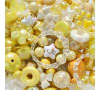 Decoendiy 60g Assorted Acrylic Beads - Pink Large Kawaii Aesthetic Beads, Multi-Shapes Flower Bear Cute Beads for Bracelet Making, Keychain, Phone Charms, Jewelry Making, DIY Crafts, Necklace (#12)