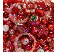 Decoendiy 60g Assorted Acrylic Beads - Pink Large Kawaii Aesthetic Beads, Multi-Shapes Flower Bear Cute Beads for Bracelet Making, Keychain, Phone Charms, Jewelry Making, DIY Crafts, Necklace (#10)