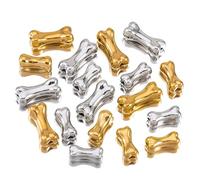 Decoendiy 80Pcs Bone Shaped Acrylic Beads, Plastic Colorful Pet Animal Loose Spacer Beads with Large Hole for DIY Jewelry, Bracelets & Necklaces