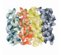 Decoendiy 80PCS Green Transparent Glass Leaf Beads, Tiny Crystal Maple Leaf Charms for DIY Spring Jewelry Making, Earring, Bracelet and Necklace Crafts