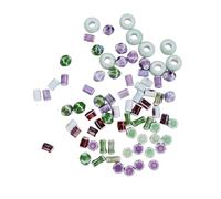 Decoendiy 85PCS Hand-Painted Color Ceramic Beads - Assorted Flower, Bamboo & Oval Irregular-Shaped Spacer Beads for DIY Jewelry Making, Bracelets, Necklaces & Crafts