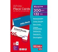 Decoflair Decadry Place Cards For Folding 200Gsm 6 Per A4 Sheet 85X46mm When Folded - Ref Ocb3713-3 (Pack Of 1(132 Cards)