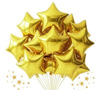 DecoGlee 30Pcs 18 Inch Large Gold Star Shape Foil Balloons Big Gold Stars Helium Mylar Ballons for Anniversary Engagement Birthday Wedding Bridal Shower Party Decorations Supplies