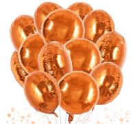 DecoGlee 30Pcs 18 Inch Large Orange Round Shape Foil Balloons Big Orange Circle Helium Mylar Ballons for Birthday Wedding Baby Shower Anniversary Engagement Party Decorations Supplies