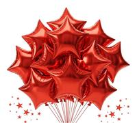 DecoGlee 30Pcs 18 Inch Large Red Star Shape Foil Balloons Big Red Stars Helium Mylar Ballons for Birthday Wedding Baby Shower Anniversary Engagement Party Decorations Supplies