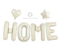 DecoGlee 40 Inch Cream White HOME Letter Balloon, Premium Ivory White Balloon Banner,Large Decoraction for Housewarming,New Home Parties and Homecoming Celebrations for Welcome Sign Party Supplies