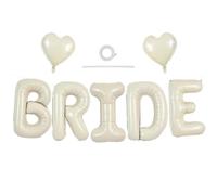 DecoGlee 40 Inch Giant Ivory Alphabet Big Balloons Banner,Large Cream White Bride Balloons for Bridal Shower Engagement Bride To Be Wedding Marriage Bachelorette Party Decorations and Supplies