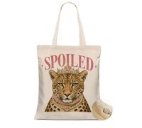 Decohim Canvas Tote Bag, Reusable Shoulder Tote Bag for Grocery Shopping Travel, with Inner Pocket 1424