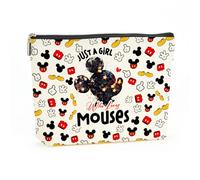 Decohim Inspired Magic Gifts Funny Anime Cartoon Mouse Makeup Cosmetic Bag for Women Girls Friendship Birthday Christmas, Just A Girl Who Loves Mouse, 9.8 x 7 inch
