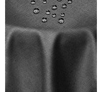 DecoHomeTextil Linen Look Tablecloth, Round, 220 cm, Grey Anthracite, Water-Repellent, Stain-Resistant, Washable, Lotus Effect, Non-Iron