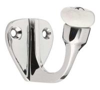 Decohooks 469486 Ceramic Tipped Single Hook in Polished Chrome Finish Door & Wall Mountable Single Pack