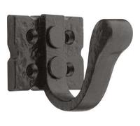 Decohooks 469487 Ornate Single Hook in Black Finish Door & Wall Mountable Single Pack