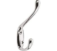 Decohooks Robe, Hat & Coat Hook - Polished Chrome - Door and Wall Mountable - Single - Fixings Included