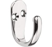 Decohooks Robe Hook - Polished Chrome - Door and Wall Mountable - Single - Fixings Included