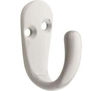 Decohooks Robe Hook - White - Door and Wall Mountable - Single - Fixings Included