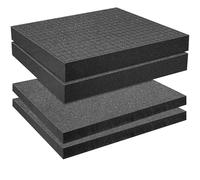 DECOHS 4 PCS Pick Apart Foam Insert- 2 Size Pick and Pluck Foam- Pluck Pre Cube Sheet Foam with Bottom Use for Board Game Box Cases Storage Drawer (Length 16 Inch)