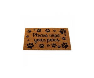 Decoir Mat Wipe Your Paws Funny Novelty Coir Doormat 75 x 45cm Non Slip