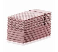DecoKing 10er Set Küchentücher 50x70 cm mit Aufhänger 100% Baumwolle Altrosa Rosa hochwertige Geschirrtücher Louie