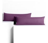 DecoKing 2 cushion covers 40 x 200 cm cotton zip plum amber