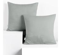 DecoKing 2 cushion covers 50 x 50 cm jersey cotton zip steel amber
