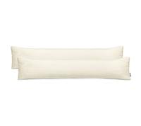 DecoKing 2 x Pillowcases 20 x 120 cm Jersey Cotton Zip Cream Amber