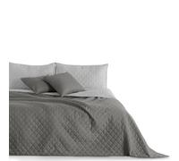 DecoKing 29732 Bedspread Double Sided Polyester, Polyester, graphit silber, 220 x 240 cm
