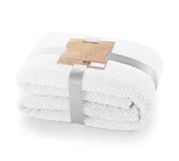 DecoKing 58985 Cuddly Blanket 220 x 240 cm White Microfibre Blanket Fleece Blanket Bedspread Soft Cuddly Scandinavian Style White Henry
