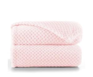 DecoKing 66188 Cuddly Blanket 150 x 200 cm Pink Microfibre Blanket Fleece Blanket Bedspread Soft Cuddly Scandinavian Style Pink Powder Pink Henry
