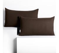 DecoKing Amber Cotton Zippered Pillow Case, Chocolate, 50 x 60
