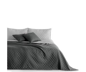 DecoKing Axel Bedspread 240 x 260 cm Graphite, Charcoal, Grey, Silver, Double Sided Bed Throw Easy Care