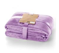 DecoKing Cuddly Blanket 200 x 220 cm Purple Microfibre Bedspread Fleece Soft Cuddly Lilac Mic