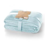 DecoKing Cuddly Blanket 70 x 150 cm Microfibre Bedspread Fleece Soft Cuddly Baby Blue Mic