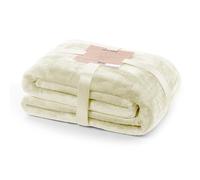 DecoKing Deluxe Microfibre Fleece Super Soft Touch Snug Blanket/Sofa Bed Throw Cream Light Beige 70x150 cm Mic