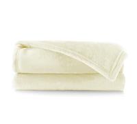 DecoKing Deluxe Microfibre Fleece Super Soft Touch Snug Blanket/Sofa Bed Throw Cream Light Beige 70x150 cm Mic