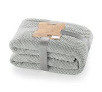 DecoKing Henry Cuddly Blanket, 150 x 200 cm Microfibre Blanket, Bedspread, Fleece, Soft, Cuddly Scandinavian Style, Steel / Anthracite Grey
