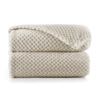 DecoKing Scandanavian style Blanket microfibre cosy Blanket Fleece bedspread Soft smooth Cuddly, Microfibre, cappuccino, 220 x 240 cm