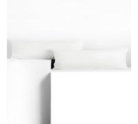 DecoKing Set of 2 Pillowcases 40 x 200 cm, Jersey Knit, 100% Combed Cotton, zip closure, color White, Amber