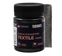 Decola - Black Glitter Effect Textile Colours 50ml | High Pigment Colour | Made by Neva Palette